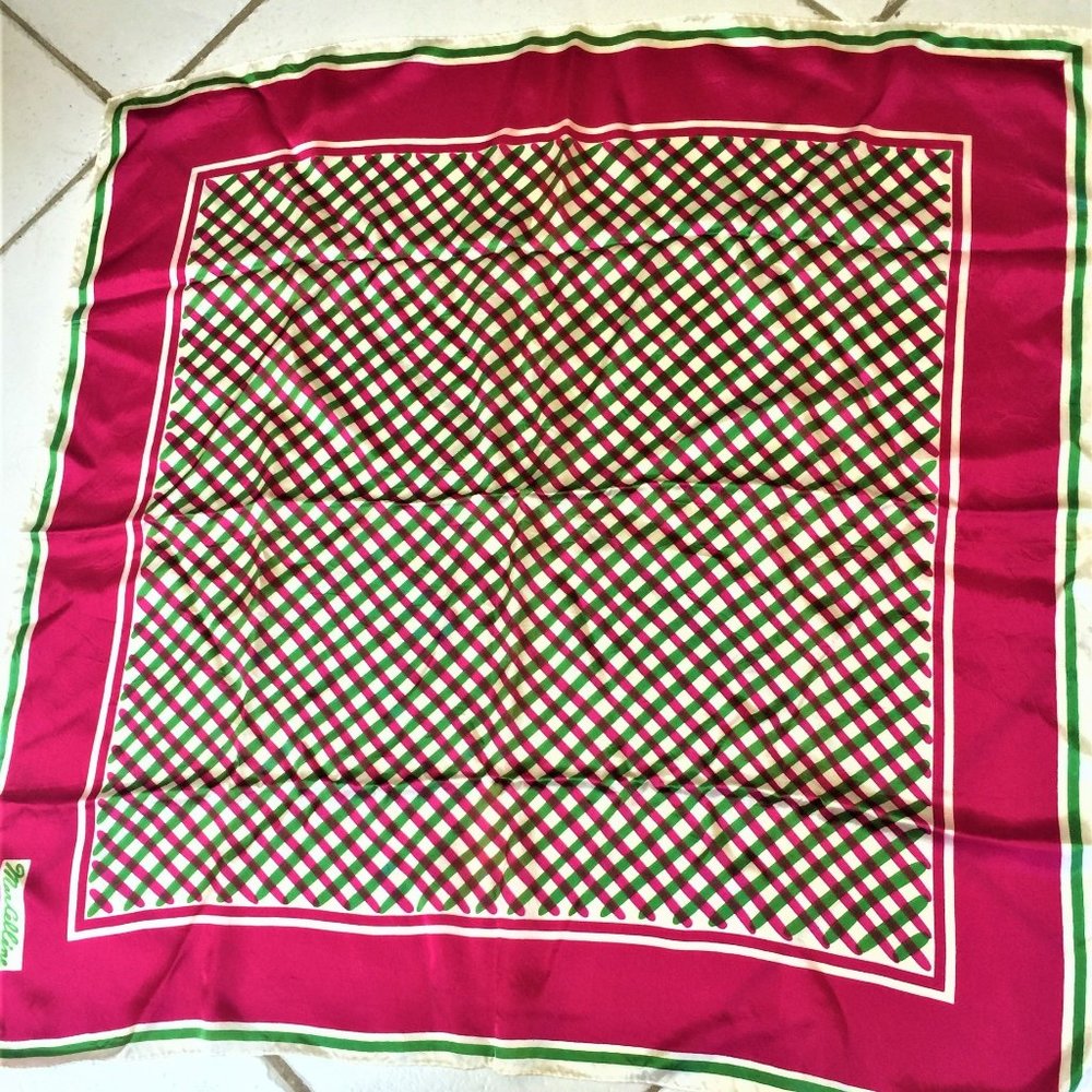 Colorful Festive Vintage 31"x31" MarCellene Scarf
